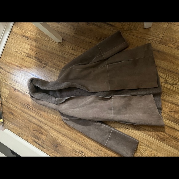 Club Monaco shearling suede coat size xs - Picture 2 of 3